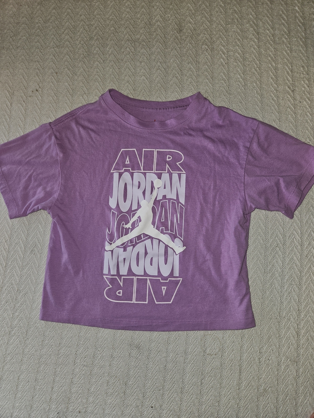Nike Air Jordan Girls' Purple Logo Tee